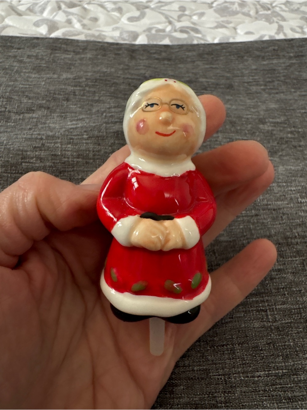 Nora Fleming Mini Mrs. Claus Red and White RETIRED